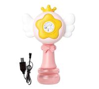 Automatic Bubble Wand, Swing Dance Bubble Wands,5.51x9.06 Inches Electric Blower Machine with Rechargeable Battery, Colorful Light Toy for Kids Child Outdoor Play Party Fun