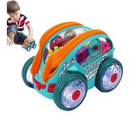 Automatic Bump Go Car, 360° Rotating Race Auto Toys, 6.18x4.61x4.72 Inches Sensory Children Trucks & Sturdy Construction, Smooth Gliding Vehicle Toy for Birthday, Christmas, New Years, and Easters