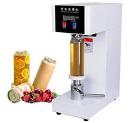 Automatic Can Sealing Machine,180W Electric Cup Sealer Machine with Counter & LCD Display, 5.5cm Dia & 14-21cm Height Tin Can Seaming Closing Capping Machine,Fruit Juice/Beer Can Sealer,White