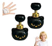 Automatic Cat Paw Soap Dispenser Foam, 2026 Black Kitty Refillable Foaming Pump Bottle, Soap Dispenser with Cat Paw Print Press, Spooky Cute Hand Soaps Pump (2pcs)