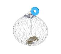 Automatic Closing Fishing Net Cage, Collapsible Steel Wire Crab & Fish Trap with Bait Box for Saltwater Freshwater, Portable Outdoor Fishing Accessories (diametro 52 cm)