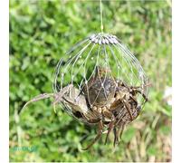 Automatic Closing Fishing Trap, Crab & Lobster Pot with One-Way Entry, Durable Steel Wire Cage Collapsible Cage for Saltwater Freshwater, Portable Outdoor Fishing Gear (2)