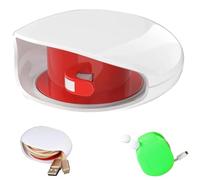Automatic Cord Reel, Upgrade Retractable Extension Travel Cord Organizer, Small Roll Winder Case, Retractable Cable Reels Small Case for USB Cables (White)
