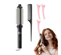 Automatic curling iron -, round brushs, hair dryer | Portable heated curling iron and straightening brush with automatic switch-off and gentle styling for at home. Curling onda portatile