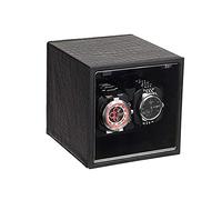 Automatic Double Watch Winder Extremely Silent Motor Wood And Brushed Metal Shell Fit Lady And Man Watches