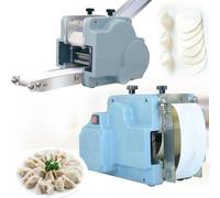 Automatic Dumpling Skin Maker Machine Stainless Steel, Commercial Spring Roll/Pierogi/Ravioli, 120W Dough Sheeter Dumpling Wrapper Machine(65MM)