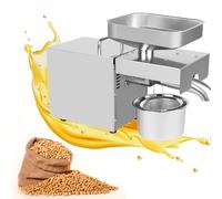 Automatic electric oil press for home and commercial use, suitable for peanuts, sesame, coconut, soybeans, sunflower seeds, walnuts