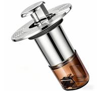 Automatic Floating Floor Drain For Bathroom - Large Diameter Shower Drain Plug With Hair Catcher | Anti-Odour & Anti-Clogging Shower Trap Core | Self-Closing Backflow Preventer For Wet Rooms & En-Suit