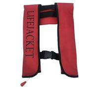 Automatic Inflatable Kayaking Vest for Adults and Kids With Adjustable Buckles Fastening Tape Ergonomic Comfort Strong Buoyancy Ideal for Swimming Boating Kayaking Fishing(Red)