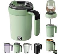 Automatic Magnetic Stirring Coffee Mug, 2025 Upgraded Detachable Base Self-Stirring Mug, Auto Stirring Tazze con Lid Handle, Smart Mixing Cup, for Coffee, Hot Chocolate, Milk, Tea & Protein Shakes