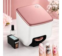 Automatic Nail Printer Machine, 3D 4800dpi App W/Gallery Nail Art Printer | 3000+ Built-In Patterns, Automatic Nail Printer, 5-Inch Touchscreen, 10s Fast Printing, Printing and Drying, For Home Salon