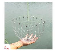 Automatic Open Closing Wire Fish Trap, Collapsible Crab Lobster Net Cage with One-Way Entry, Durable Steel Wire Fishing Net forSaltwater Seawater Freshwater Outdoor Fishing, Portable Foldable Design