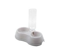 Automatic Pet Water Dispenser & Double Food Bowl Set - Plastic Dog Feeding Station with Kettle for Convenient Hydration