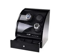 Automatic Quad Watch Winder with Quiet Motor LCD Digital Touch Display Jewelry Storage Watches Winder for Mechanical Watch (A)