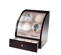Automatic Quad Watch Winder with Quiet Motor LCD Digital Touch Display Jewelry Storage Watches Winder for Mechanical Watch (B)