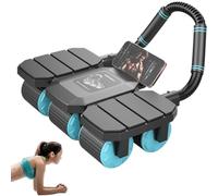 Automatic Rebound Wheel, Addominal Workout Tool, Core Training Roller, High Ab Roller Addominal Ab Roller Wheel With 8 Elbow Support, 6-Wheels Exercise Rebound Machine Core Workout Ab Wheel For Home