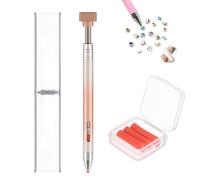 Automatic Refillable Wax Pen for Diamond Painting, Rhinestone Pickup Tool, Wax Pen for Nail Art, with 3 Wax Refills - for Nail Art, Jewelry Making, and Diamond Painting DIY Crafts (C)