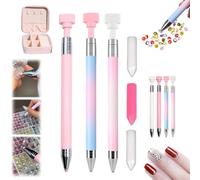 Automatic Refillable Wax Pen, New Upgrade Automatic Refillable Wax Pen, Rotating Push Nail Diamond Art Painting Dotting Refillables Pens, for Diamond Art Nail DIY Craft (B+C+D)