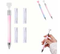 Automatic Refillable Wax Pen, New Upgrade Diamond Art Pens Refillable with 4 Additional Wax Refills, DIY Craft Tool for Nail Art, Jewelry Making & Diamond Painting (Pink)