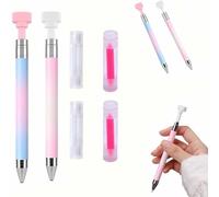 Automatic Refillable Wax Pen, New Upgrade Diamond Art Pens Refillable with 4 Additional Wax Refills, DIY Craft Tool for Nail Art, Jewelry Making & Diamond Painting (Blue+Pink)