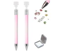 Automatic Refillable Wax Pen, Refillable Wax Pen for Diamond Painting with 3 Additional Wax Refills, Diamond Art Nail DIY Craft (Pink,2PCS)