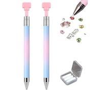 Automatic Refillable Wax Pen, Refillable Wax Pen for Diamond Painting with 3 Additional Wax Refills, Diamond Art Nail DIY Craft (Blue,2PCS)