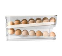 Automatic Scrolling Egg Tray | Kitchen Storage Solution Large Capacity For Busy Parents Homeowners Pantry Freezer Camping Picnic
