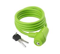 Automatic Silicone Spiral Cable Lock M-Wave, 1500 X 8 Mm, Green, On Card
