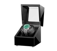 Automatic Single Watch Winder Box 5 Rotation Mode Soft Flexible Watch Pillow Dual Power Supply Quiet Motor (Black)