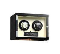 Automatic Single Watch Winder Extremely Silent Motor LCD with Touch Panel with LED Backlight with 5 Rotation Mode Setting with Remote Control Wood Shell Piano Paint Exterior (Beige 2 epitope)