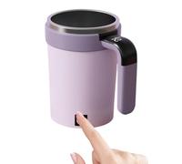 Automatic Stirring Coffee Mug | 380ml Rechargeable Temperature Display,Automatic Stirring Cup 3.36x3.36x7.4inch | for Milk Beverages Birthday Christmas Cafe Bar Travel Desk Home Kitchen Camping