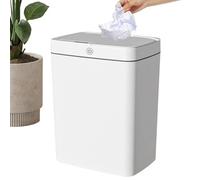 Automatic Trash Can, 18L Electric Smart Garbage Bin with Lid, Touchless Waste Bin for Bathroom Kitchen, Anti Odor Can, Auto Open Sensor for College Students, Elderly, Kids, Adults, Home Use