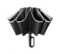 Automatic Umbrellas - Ombrello pieghevole antivento con strisce riflettenti | UV Protection Travel Parasol For Rain & Sun | Compact Lightweight Ombrello per donne uomini campeggio spiaggia sport