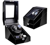 Automatic Watch Winder Automatic Watch Winder for Women And Men with Japanese Mute Motor And High Light Piano Paint Elegant Unique Look Winding Case Watch Boxes Gift (Black_a)