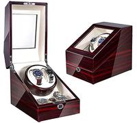 Automatic Watch Winder Automatic Watch Winder for Women And Men with Japanese Mute Motor And High Light Piano Paint Elegant Unique Look Winding Case Watch Boxes Gift (Red_White)