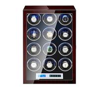 Automatic Watch Winder Box 12 LCD Touch Control Screen Flexible Watch Pillows with LED Light Piano Paint Exterior