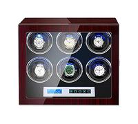 Automatic Watch Winder Box 6 Touch Display Screen Flexible Watch Pillows Piano Paint Finish Built-in LED Light