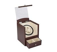 Automatic Watch Winder Box Double Automatic Watch Winder with Drawer Storage Box PU Leather Exterior Super Quiet Motor Fit Lady And Man Watches Watch Winder