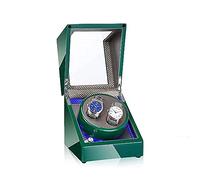 Automatic Watch Winder Box Double Watch Winder Box for Automatic Watches with LED Light Green Piano Paint Exterior Silent Motor 4 Rotation Modes Watch Winder (B)