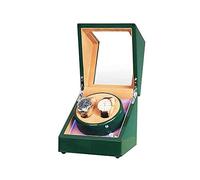 Automatic Watch Winder Box Double Watch Winder Box for Automatic Watches with LED Light Green Piano Paint Exterior Silent Motor 4 Rotation Modes Watch Winder (C)