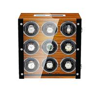 Automatic Watch Winder Box with Quiet Motor 5 Rotation Modes LED Backlight LCD Touchscreen Display Remote Control (9+0)