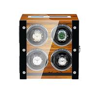 Automatic Watch Winder Box with Quiet Motor 5 Rotation Modes LED Backlight LCD Touchscreen Display Remote Control (4+0)