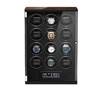 Automatic Watch Winder Box with Touch Panel And Display Screen Remote Control Adjustable Watch Pillows Quiet Motor (Black 6+0)
