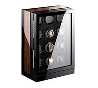 Automatic Watch Winder Watch Winder Box LCD Touch Screen Blue LED Light 15 Rotation Mode Settings Piano Finish (2+0)