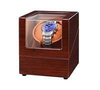 Automatic Watch Winder with Quiet Motor 5 Rotation Mode Setting Open And Shut Down Featured Battery Powered Or AC Adapter (E)