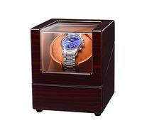 Automatic Watch Winder with Quiet Motor 5 Rotation Mode Setting Open And Shut Down Featured Battery Powered Or AC Adapter (D)