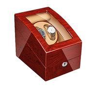 Automatic Watch Winder with Quiet Motor Solid Wood Piano Finish 4 Rotation Mode Settings for Men Women Wrist Watch (4+0)