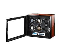 Automatic Watch Winder with Remote Control Watch Display Box LCD Touch Screen Flexible Watch Pillows Built-in LED Light (9+0)