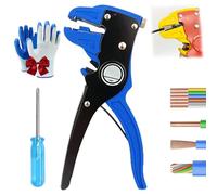 Automatic Wire Stripper, 2 in 1 Cable Stripper Tool, Adjustable 2-20mm Electrical Self Adjusting Wire Stripper with Depth Stop for Electronic＆Automotive Repair (Blue)