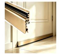 Automatica Paraspifferi Porta Montaggio In Superficie, Fonoisolante | Guarnizione A Discesa Automatica (60-100 Cm), In Alluminio, Riduce Le Fessure Di Luce; Camere Da Letto E Uffici